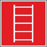 Знак F03 "Пожарная лестница" 200x200мм (ГОСТ2009)