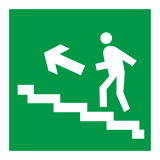 Знак Е16 "Направление к эвакуационному выходу по лестнице вверх" 200х200мм (ГОСТ2009)