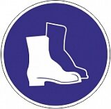 Знак M05 "Работать в защитной обуви" 200x200мм