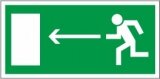 Знак Е04 "Направление к эвакуационному выходу налево" 150х300мм (ГОСТ)