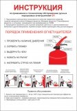 Плакат B-04 "Инструкция по применению и ТО порошковых огнетушителей" (210x300 мм)