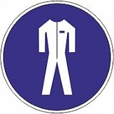 Знак M07 "Работать в защитной одежде" 200x200мм
