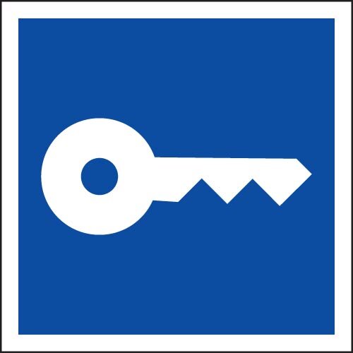 Знак D04 "Место хранения ключа" 100х100мм